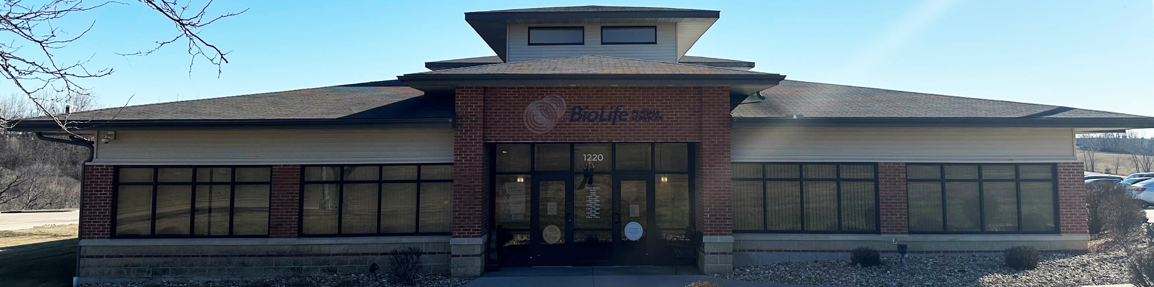 Edificio del Centro de Plasma de BioLife en Dubuque, Iowa