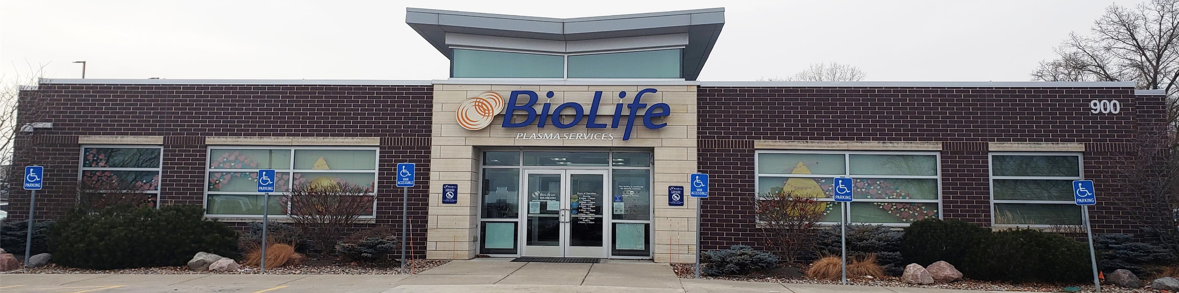 Edificio del Centro de Plasma de BioLife en Green Bay - Isbell, Wisconsin