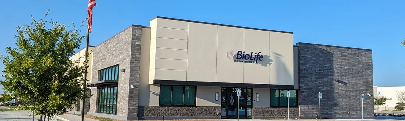 Edificio del Centro de Plasma de BioLife en Pearland, Texas