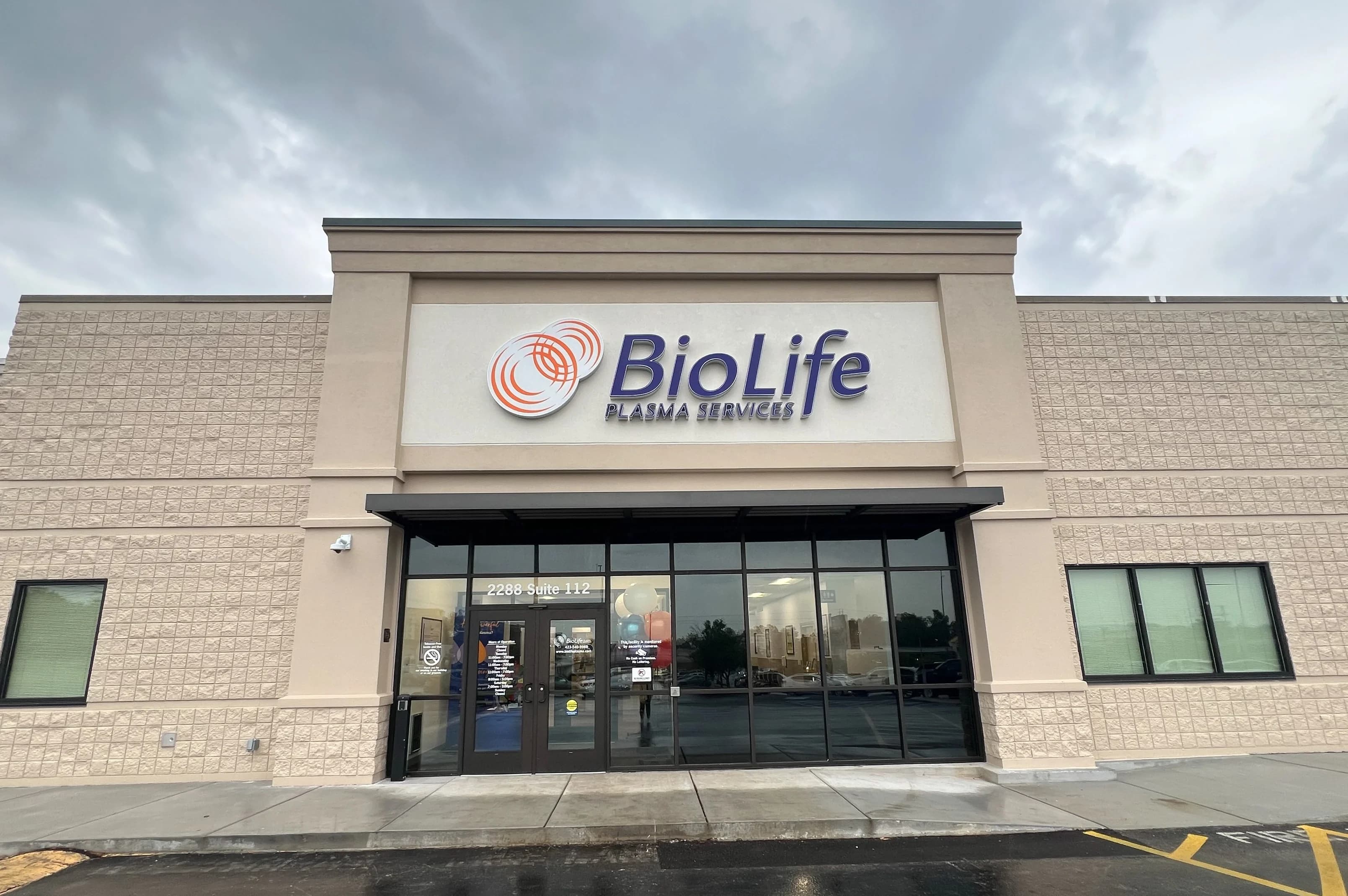 Edificio del Centro de Plasma de BioLife en Chattanooga, Tennessee
